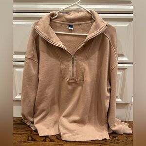 Maternity Quarter-Zip Pullover Sweatshirt